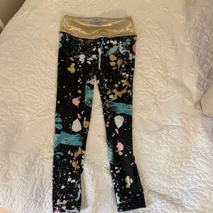 Justice Gold and Multicolor Leggings